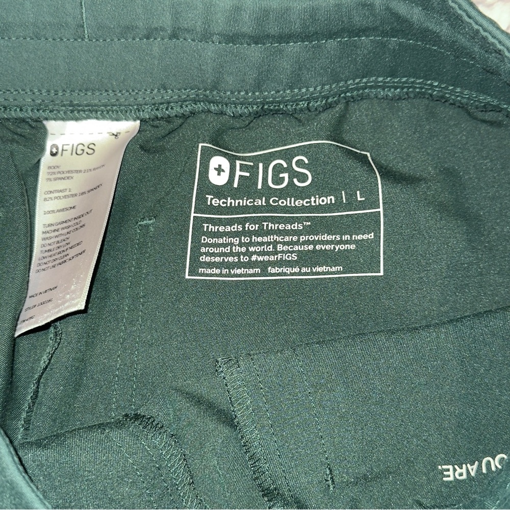 Figs Yola High Waisted 2.0 British Racing Green - Picture 3 of 4